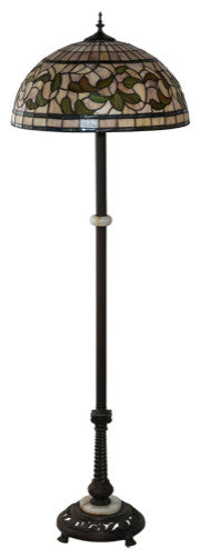 Meyda Lighting 229125 62" Wide Tiffany Turning Leaf Floor Lamp