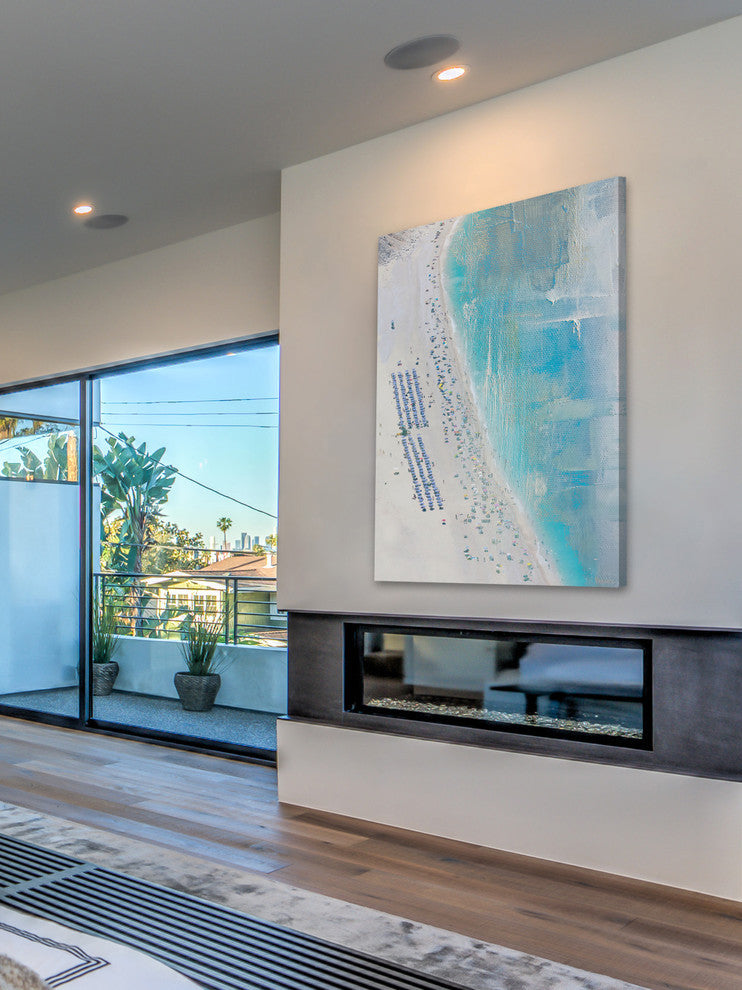 "The Coast" Framed Painting Print on Wrapped Canvas, 16"x24"