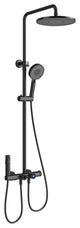 Exposed 4-Function Thermostatic Shower System with Spray Gun and Tub Spout, Matte Black