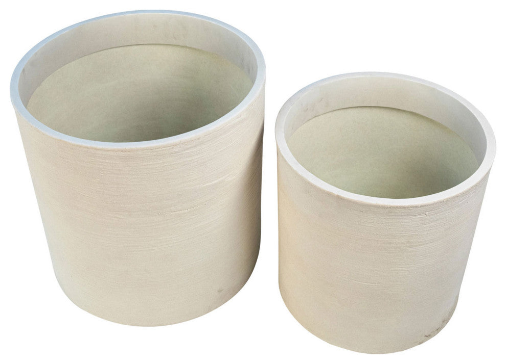 Modern White Composite Planter Large