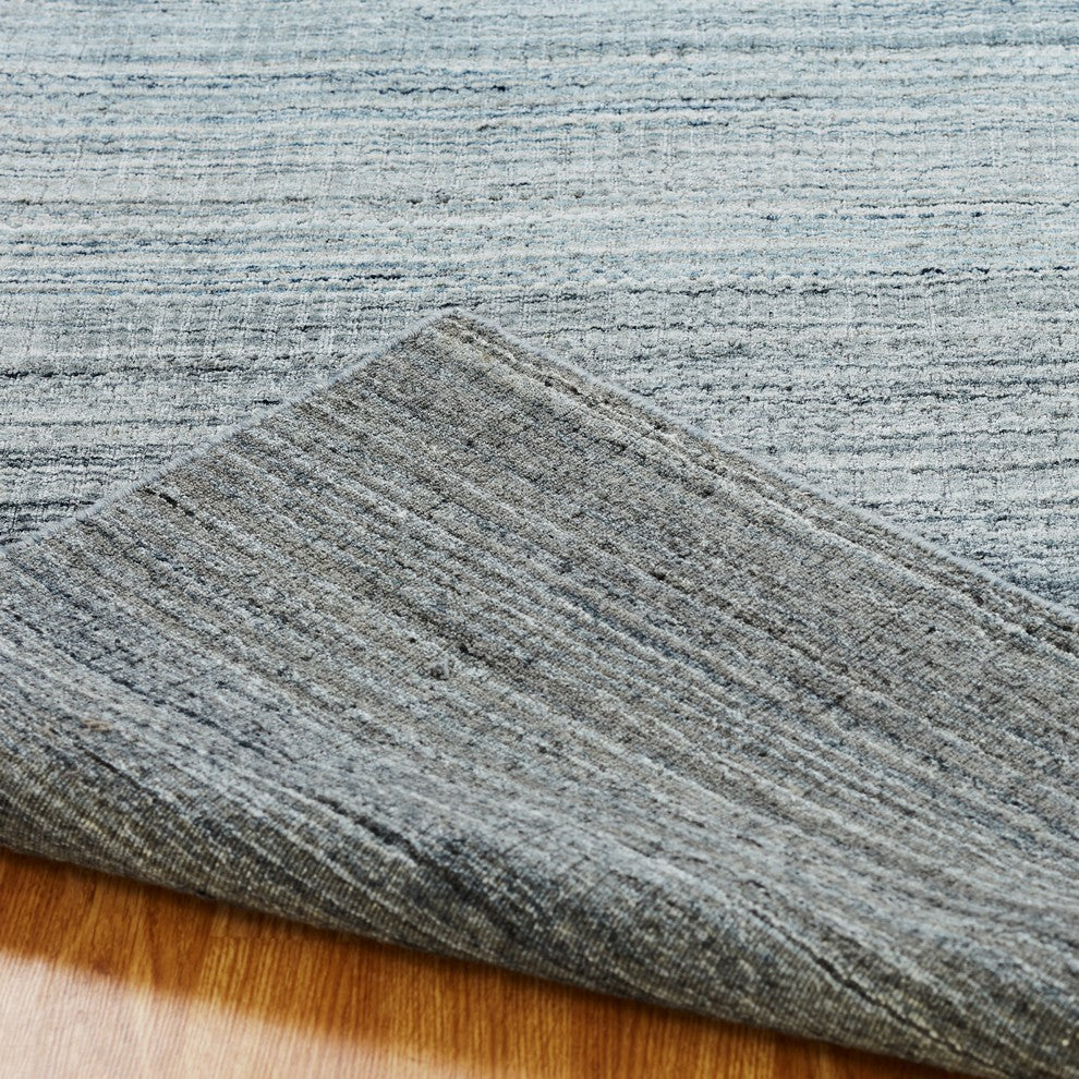 Serenity Handmade Tonal Blues Area Rug,Blue 9'6" x 13'