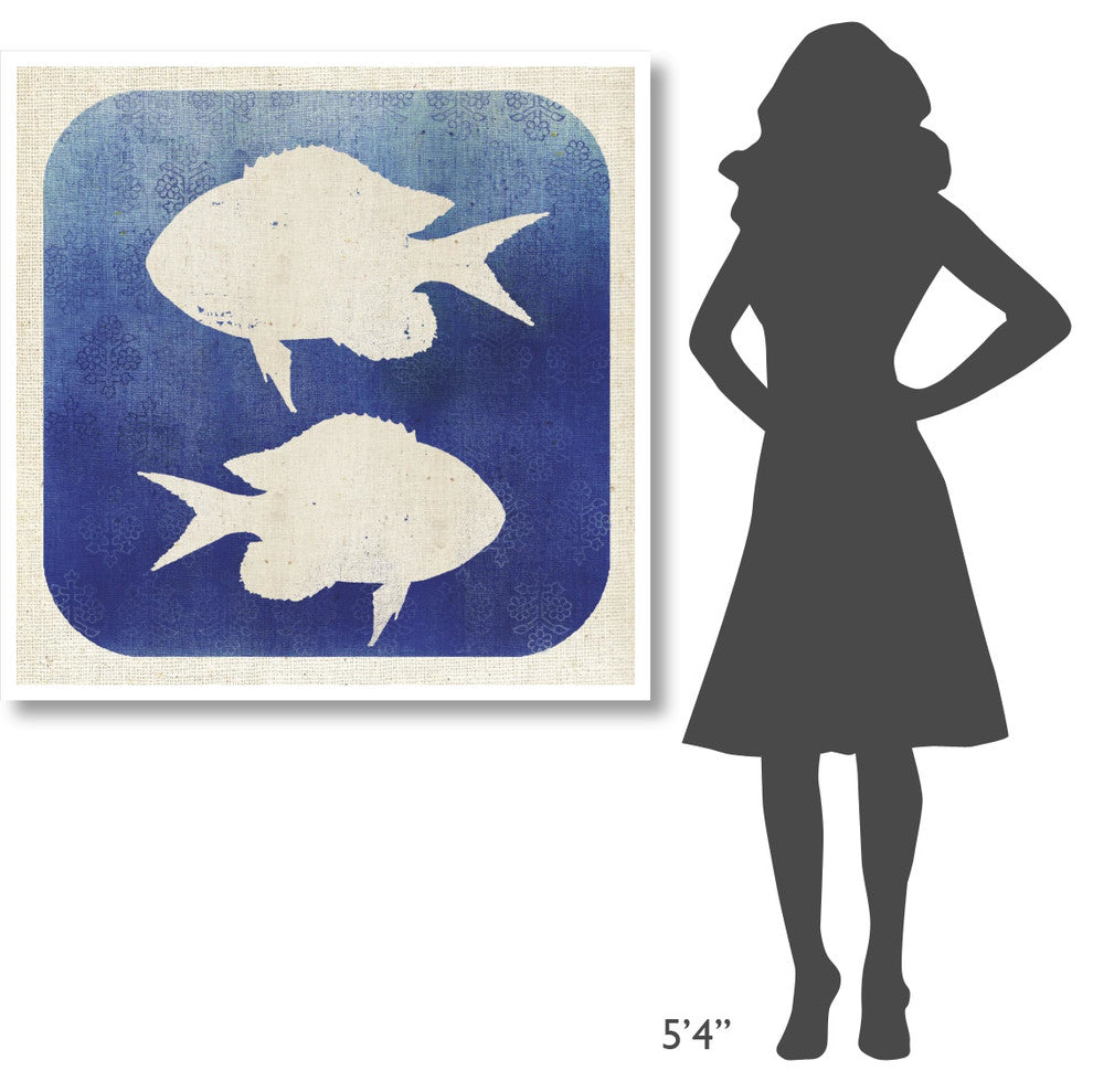 "Watermark Fish" Digital Paper Print by Studio Mousseau, 42"x42"