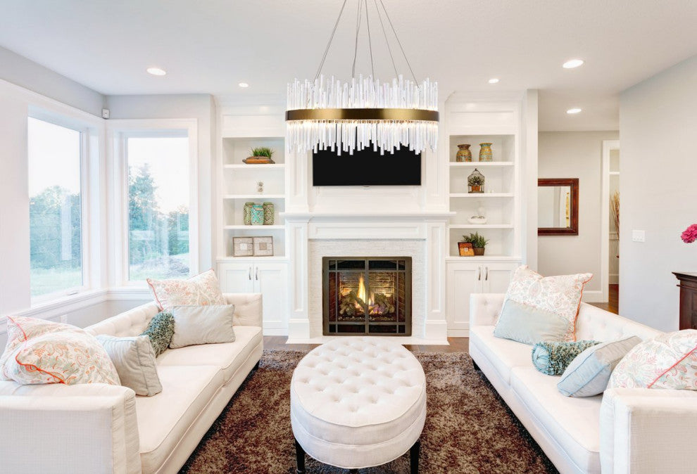 Contemporary Gold 18-Light Chandelier