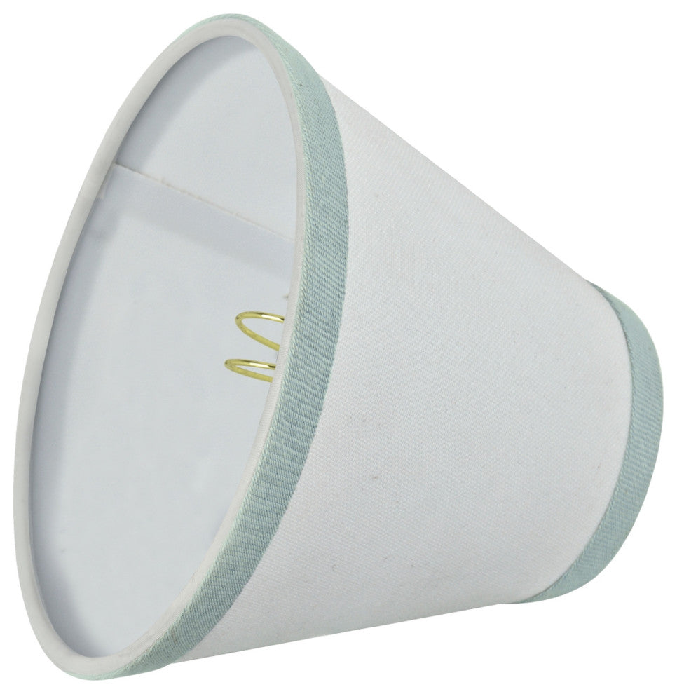 Small Hardback Empire Chandelier Clip On Lamp Shade White 3"x6"x5", Set of 6