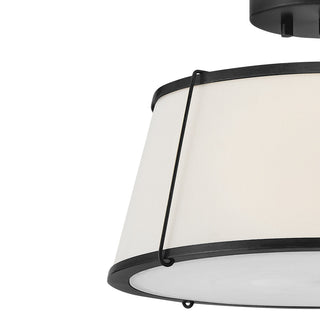 Hinkley Clarke Medium Semi-Flush Mount, Black