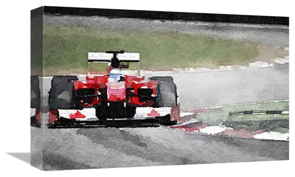 "Ferrari F1 on Track Watercolor" Fine Art Print