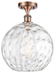 Innovations 516-1C-AC-G1215-12-LED 1 Light Semi-Flush Mount, Antique Copper