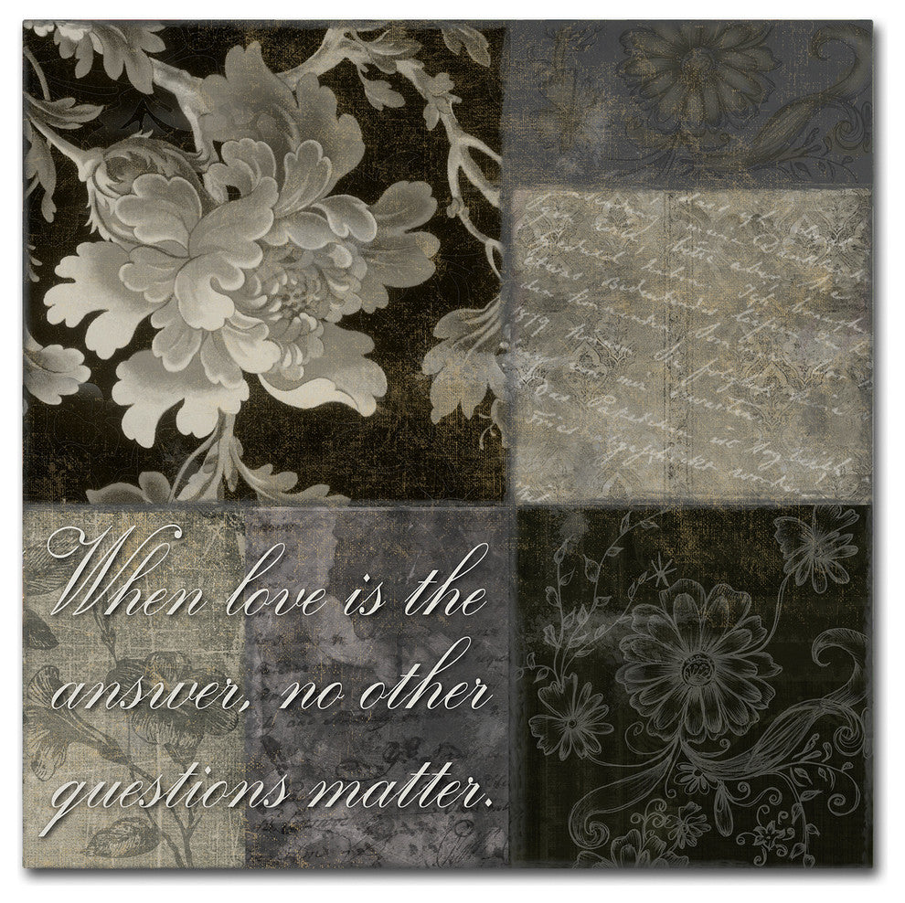 Color Bakery 'When Love Is the Answer' Canvas Art, 35"x35"