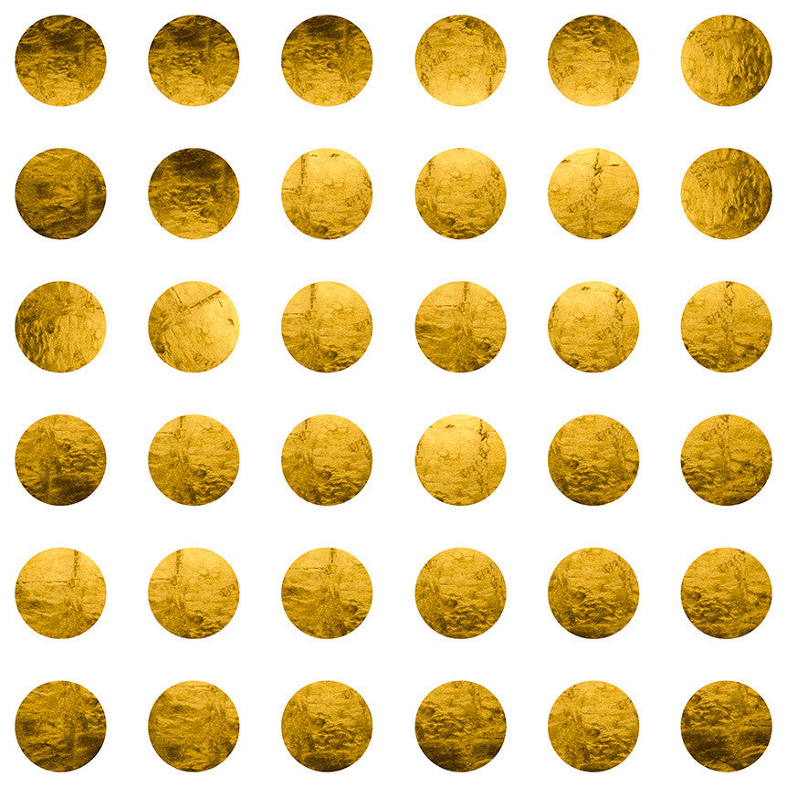 "Golden Spots White" CF Print, 20"x20"