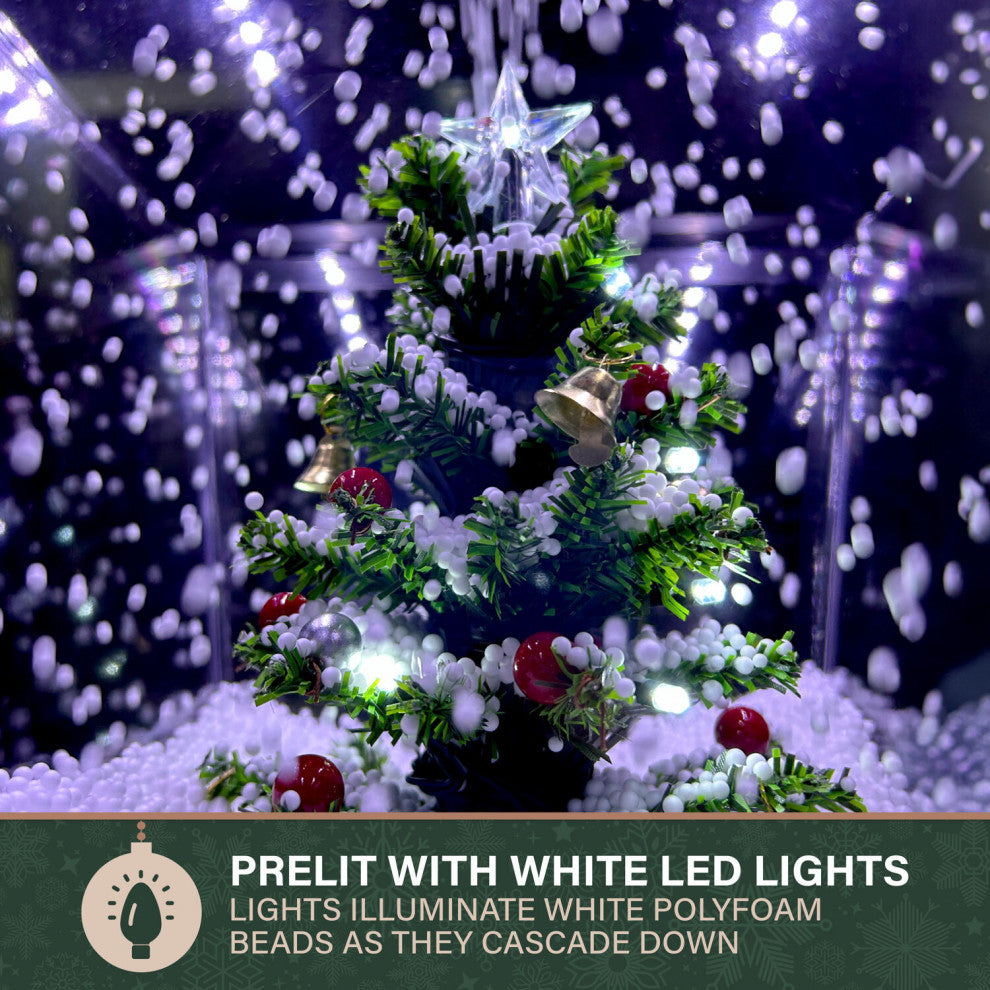 Let It Snow 71" Lamp, Black, Holiday Tree, 2 Signs, Snow, Holiday Music