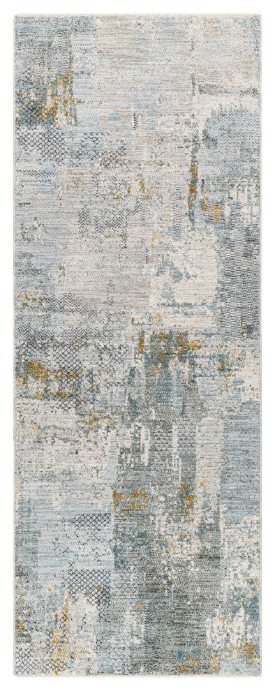 Surya Dresden DRE-2305 Machine Woven Area Rug, Dusty Sage, 2'7" x 7'3"