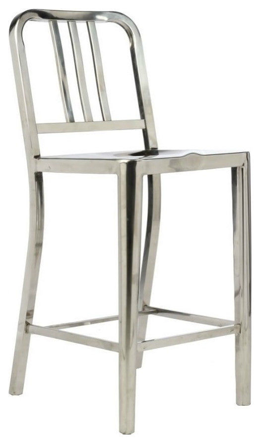 Navy Stainless Steel Bar Stool