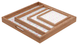 Laura Redburn Dot Dot Chevron Square Tray