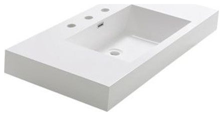 Fresca FVS8010 Mezzo 39" Acrylic Vanity Top - White