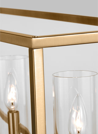 Zire Five Light Island Pendant, Satin Brass