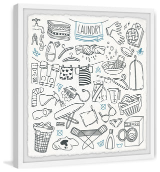 "It's Laundry Day" Framed Painting Print, 32x32