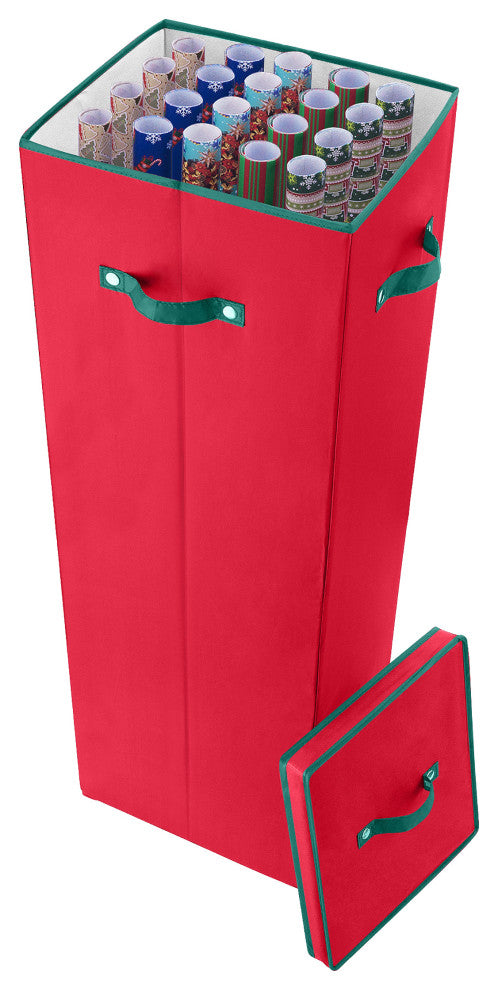 Wrapping Paper Storage Organizer Holds 20 Rolls of 40" Christmas Gift Wrap