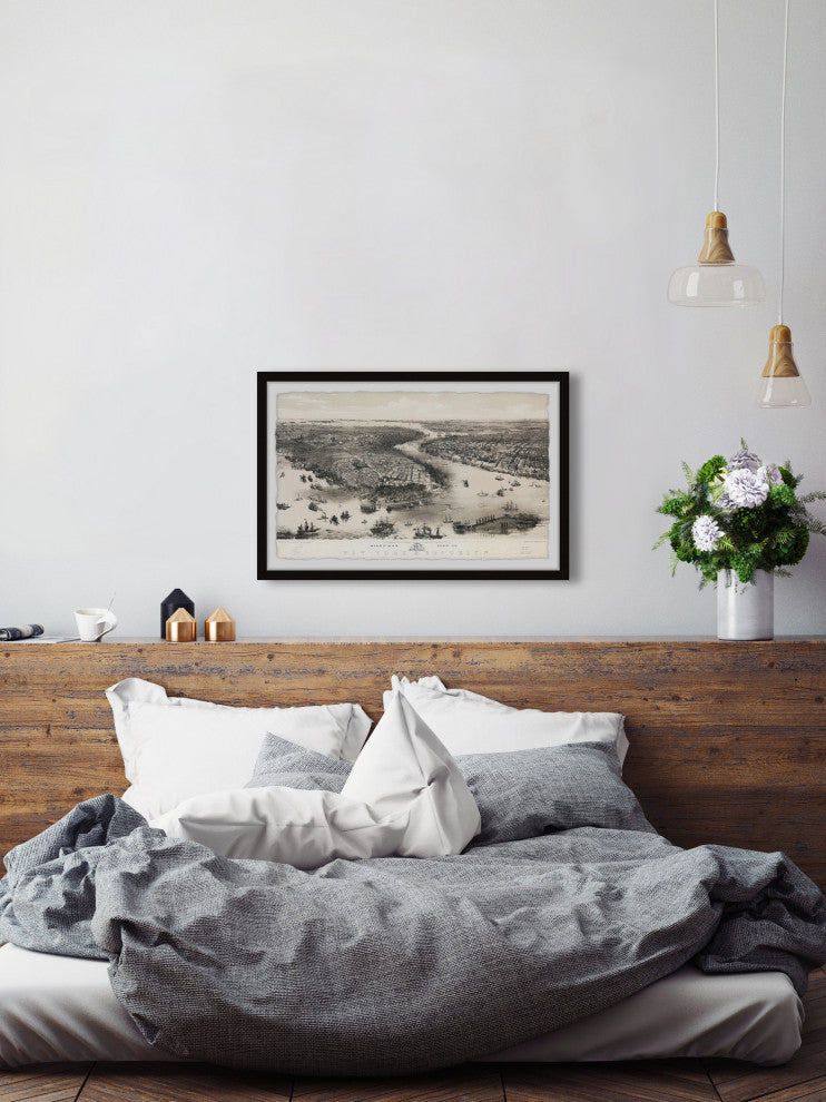 "Atlantic Ocean" Framed Painting Print, 18x12