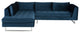 Janis Sectional Sofa Left Hand Facing in Midnight Blue Velour by Nuevo