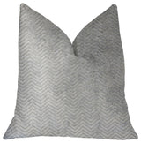 Silver Moon Gray and Silver Luxury Throw Pillow, 18"x18"