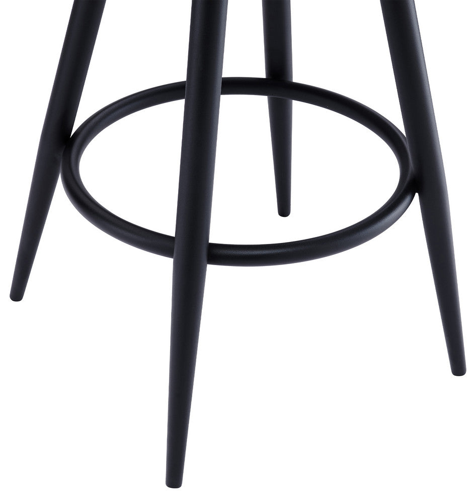 Ruby Contemporary 26" Counter Height Barstool In Black Powder Coated Finish