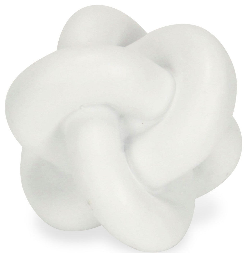 Minyoro White Resin Chain Knot Sculpture