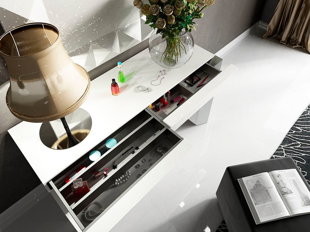 T17 Bedroom Make-up Vanity 55", Glossy Finish