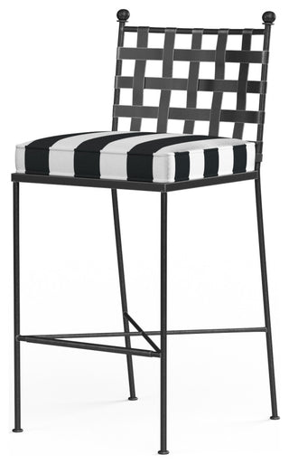 Provence Pewter Finish Weather Resistant Outdoor Barstool