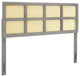 Luana Cane Queen Headboard-Gray