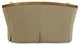 ACME Daesha Loveseat with 5 Pillows, Fabric and Antique Gold