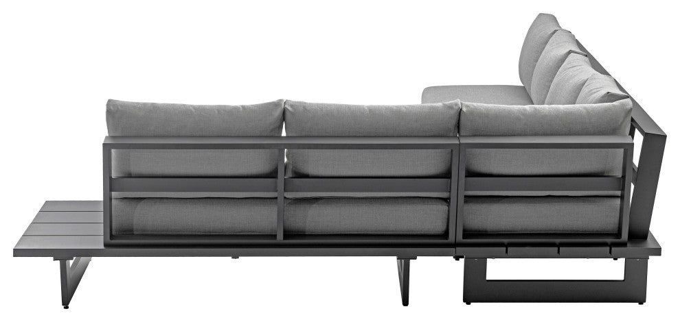 Maldives Grey Water Resistant Fabric Outdoor Patio Modular Sectional