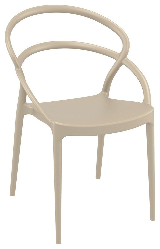 Compamia Pia Set of 2 Dining Chair, Taupe