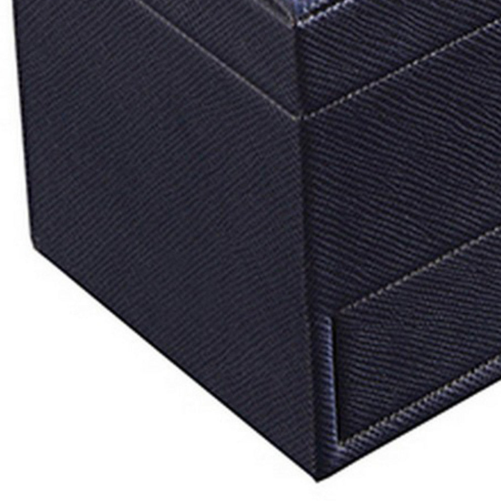 Benzara BM240949 Watch Case With Drawer Display and 4 Slots, Blue