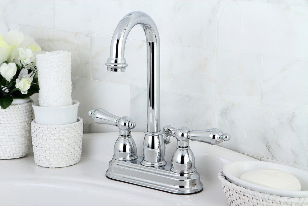Kingston Brass 4" Centerset Bathroom Faucet, Polished Chrome