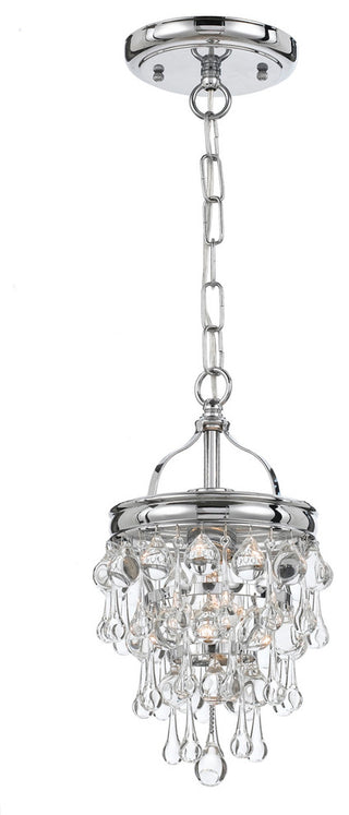 Crystorama Calypso 1 Light Pendant / Semi-Flush, Polished Chrome