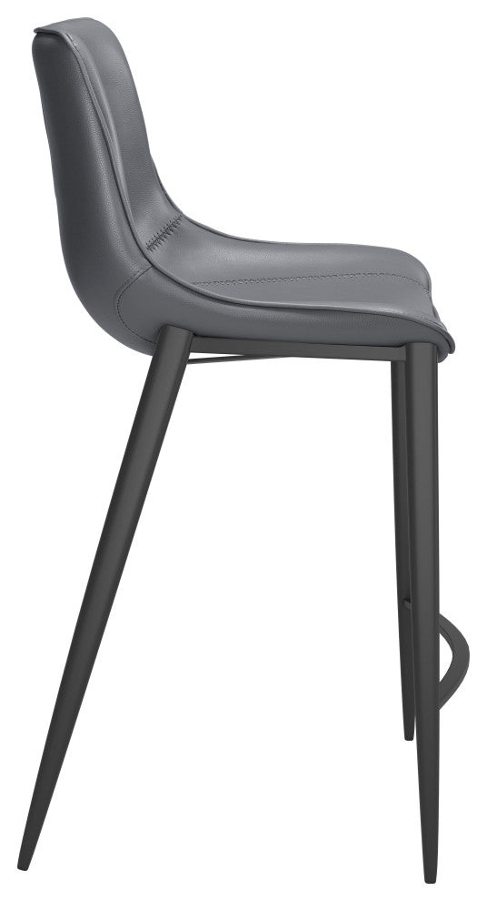 Magnus Counter Chair Dark Gray & Black