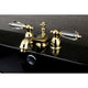 Kingston Brass Mini-Widespread Bathroom Faucet With Brass Pop-Up, Polished Brass