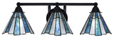 Paramount 3-Light Bath Bar, Matte Black, 7" Sea Ice Art Glass