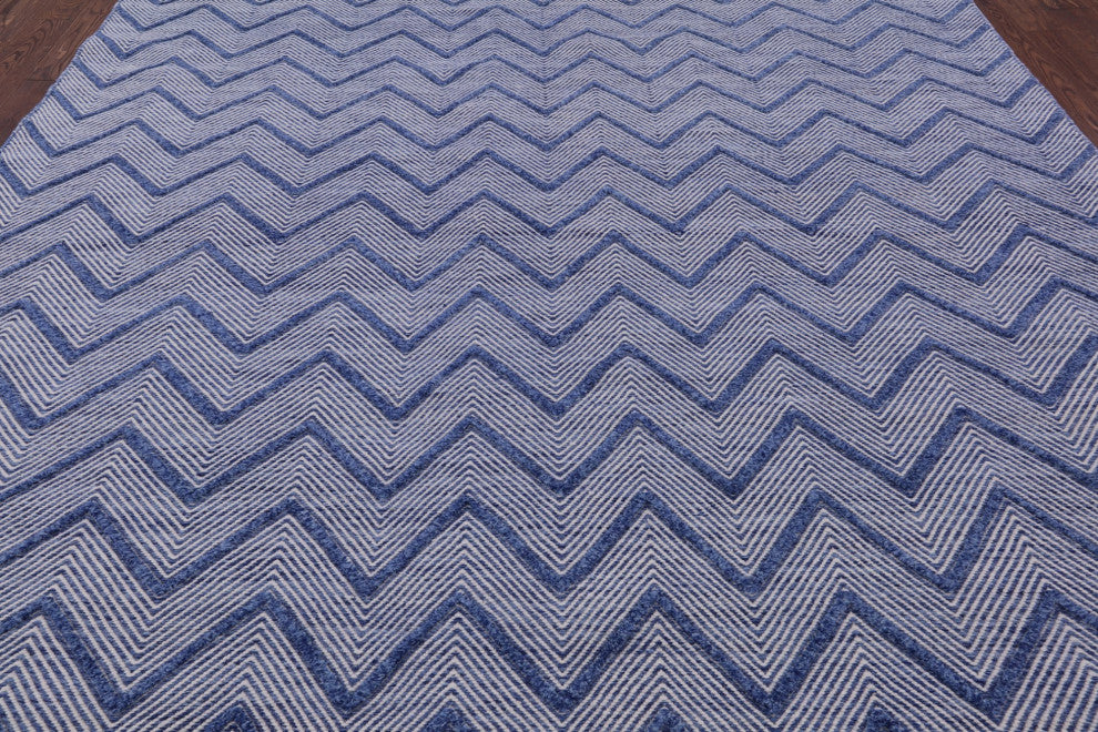 9' 1" X 12' 1" Flat Weave Handmade Wool Rug Q4865