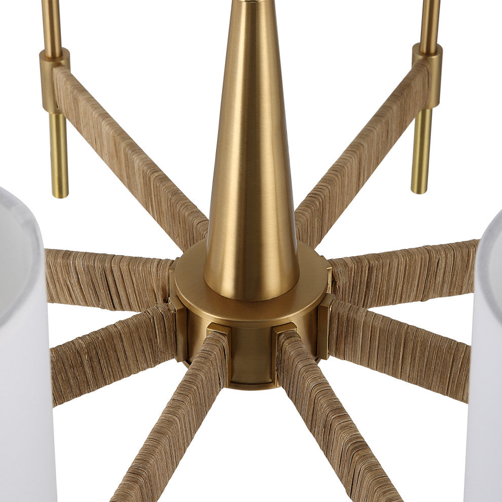 Uttermost 21372 Lautoka Rattan 8 Light Chandelier