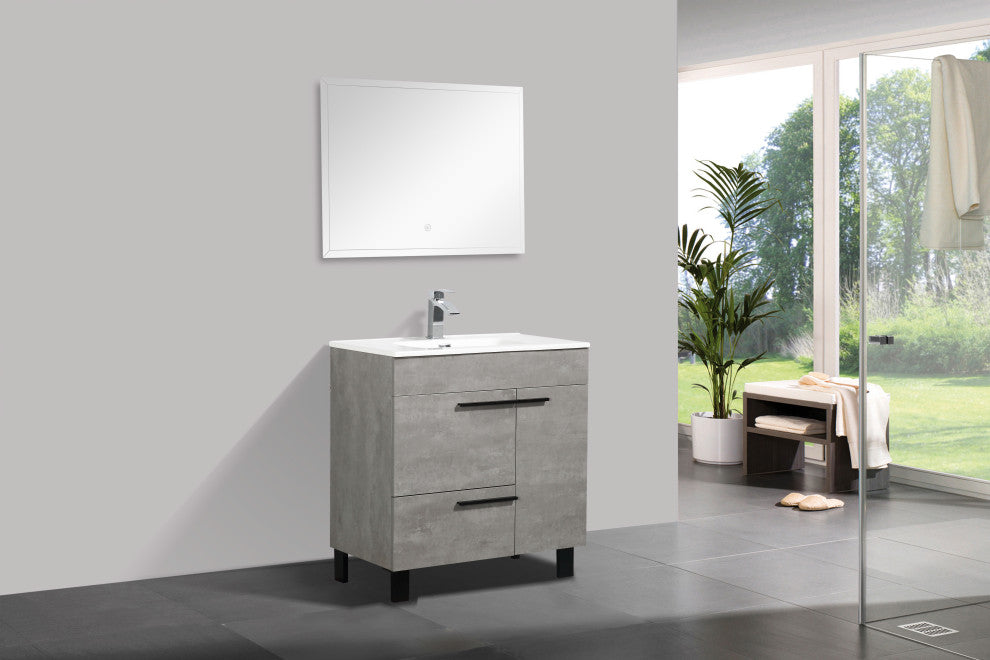 Alma Gill Freestanding Vanity With One Porcelain sink, 32"