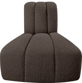 Arc Upholstered Modular Component, Brown, 1-Piece: Reverse Corner, Boucle Fabric