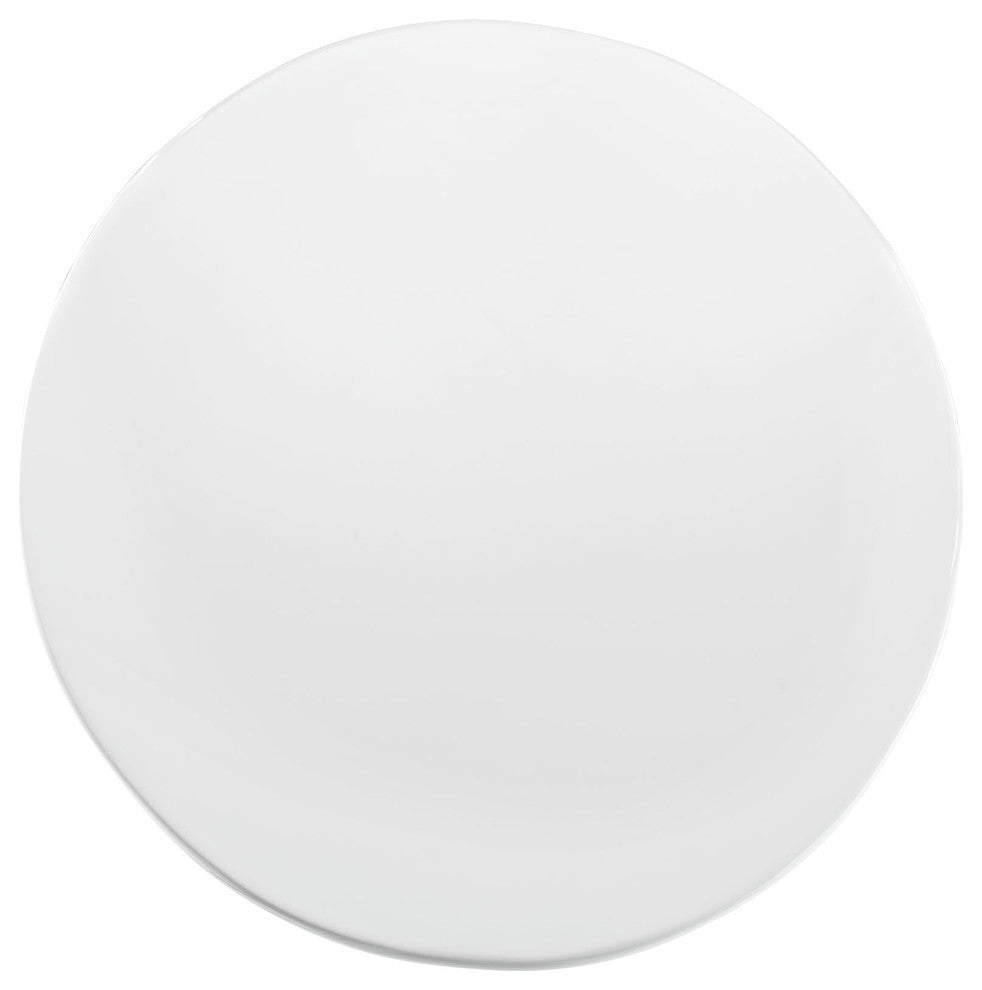 Modern Contemporary Living Room 24" Fiberglass Side Table White