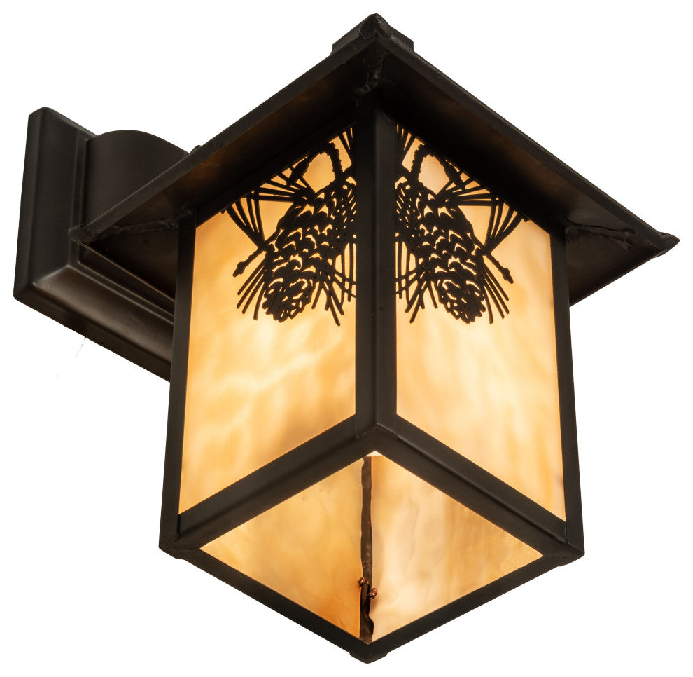 7 Wide Seneca Pine Cone Hanging Wall Sconce
