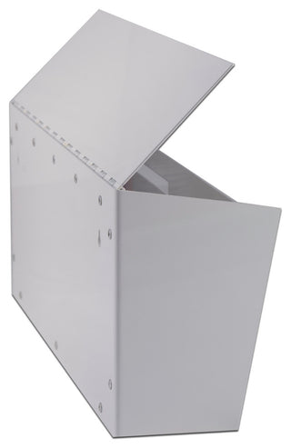 Mid Century Modern Mailbox, White and Robin Egg