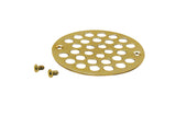 Two Post Style Large Kitchen Basket Strainers, Satin Nickel, Polished Brass