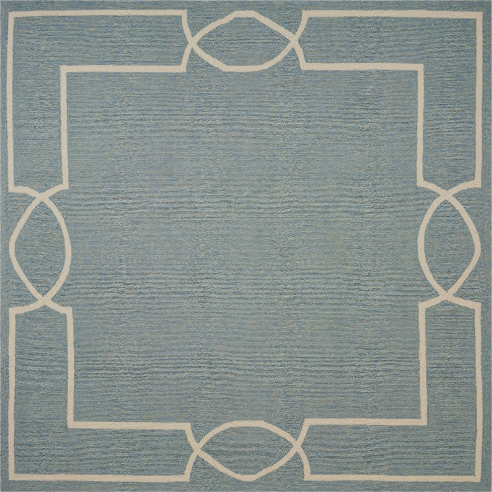 HomeRoots 7' Square UV treated Polypropylene Spa Area Rug