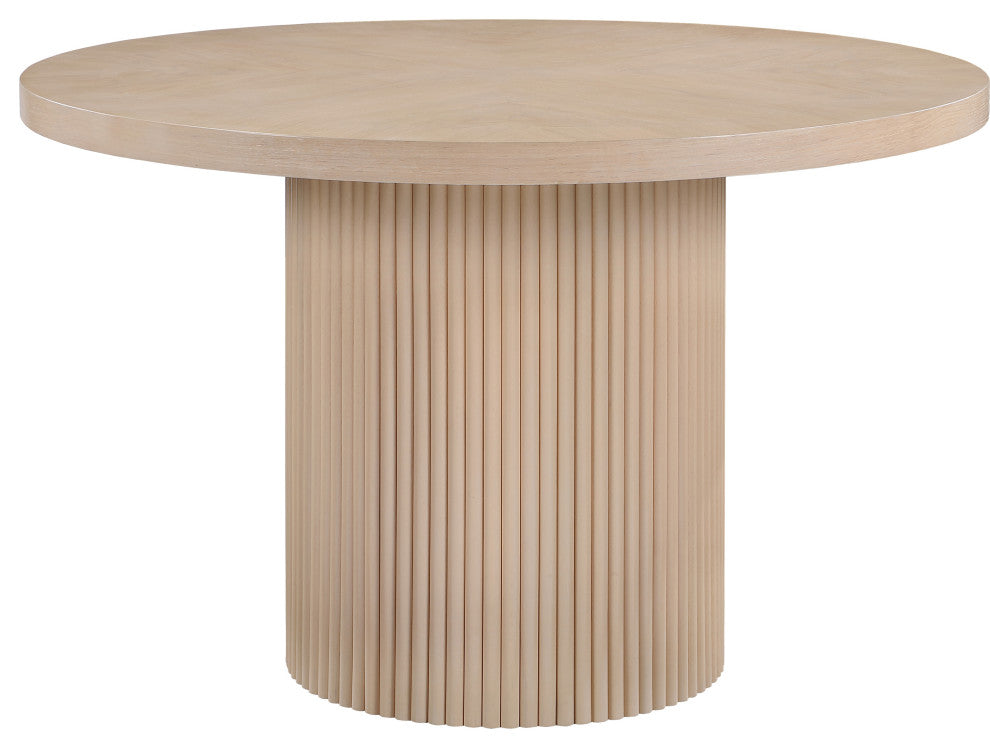 Belinda Beech Wood Dining Table, Natural, 48" W x 48" D x 31" H