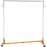 Z Rack Adjustable Height Rolling Garment Rack, Orange, 23.62x64.96x70.87 in