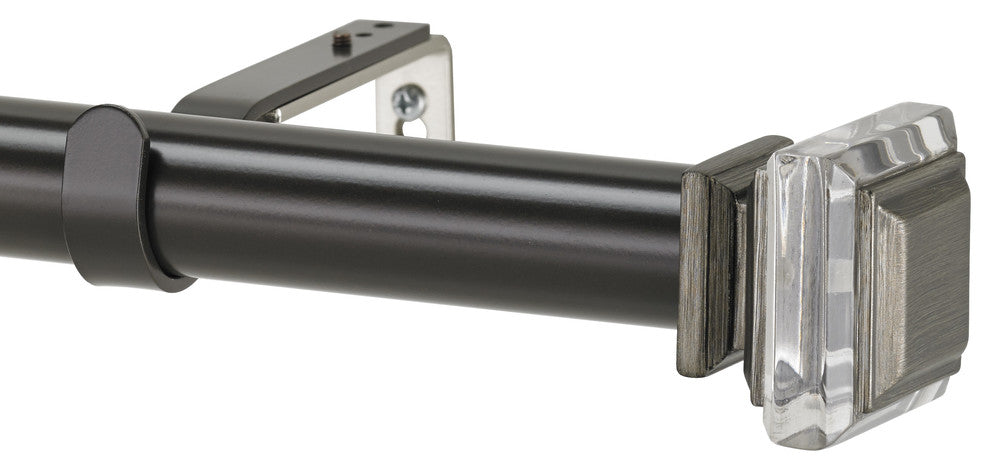Lalique Non-Telescoping Curtain Rod, Oil Rubbed Bronze, 96''